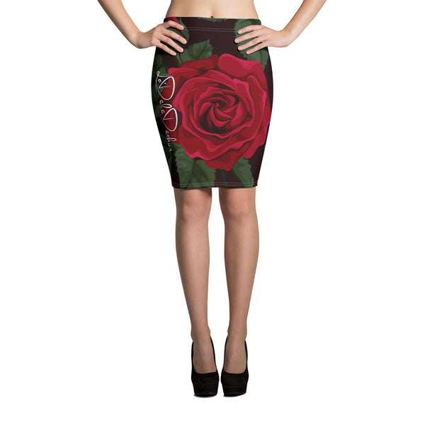 Rose Pencil Skirt